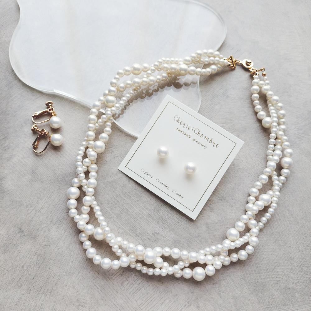 【超早割/送料無料】パールネックレスセット